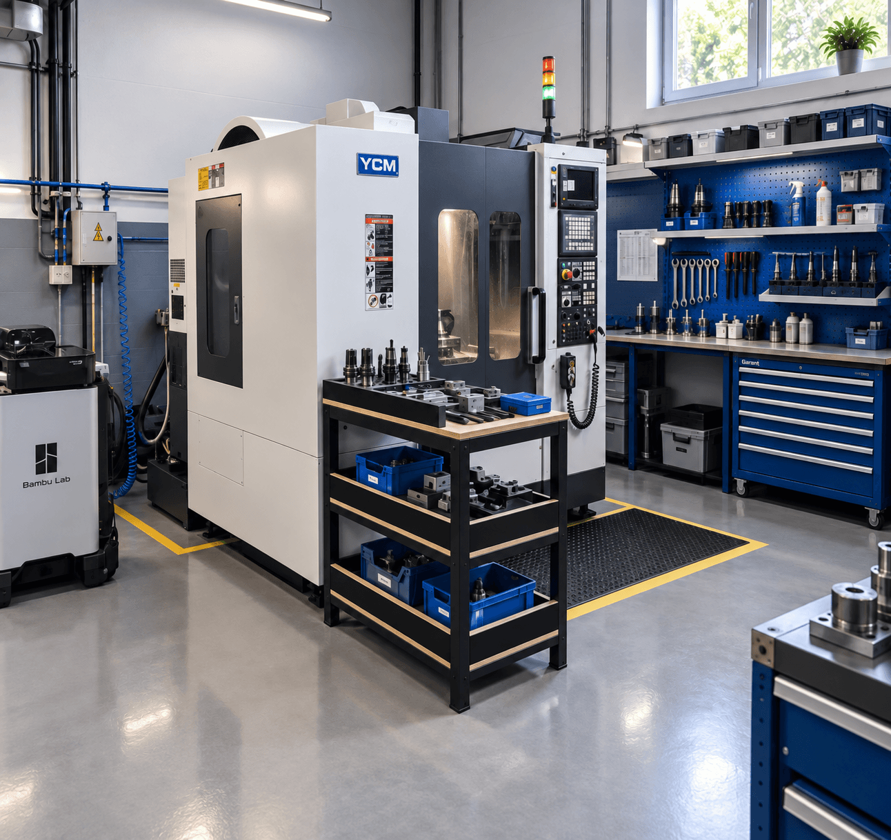 Ілюстрація чистої виробничої дільниці із CNC-обладнанням